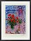 Framed Art Bouquet with Lovers by Marc Chagall 35 1/8 x 24 3/8